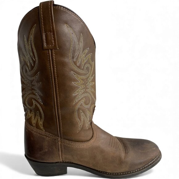 Laredo Leather Embroidered Boots Western Cowboy Biker Work Men's 10.5 - Picture 6 of 14